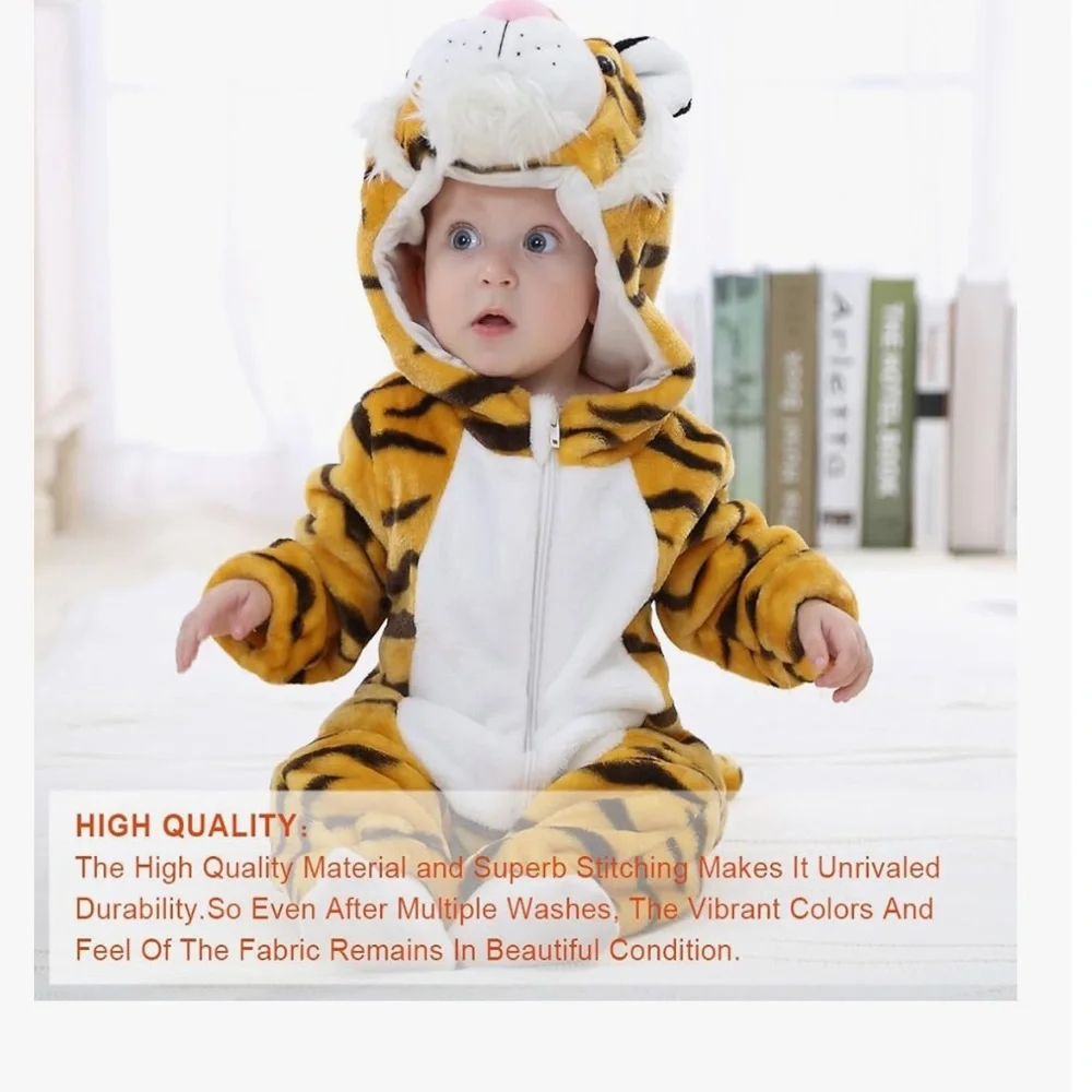 Tiger Striped Baby Onesie Costume super soft nwt 110 or size 4